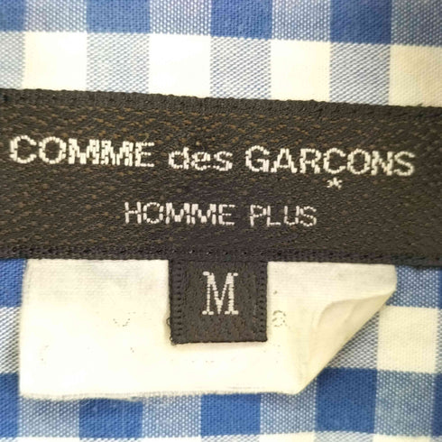 コムデギャルソンオムプリュス COMME des GARCONS HOMME PLUS アシンメトリーチェック ギンガムチェック S/S シャツ メンズ JPN:M
